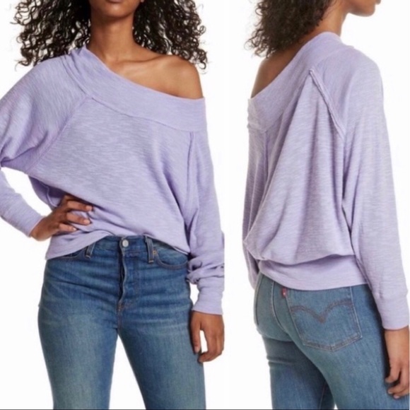 Free People Tops - Fp | We the Free Palisades Slouchy Lilac Off The Shoulder Top